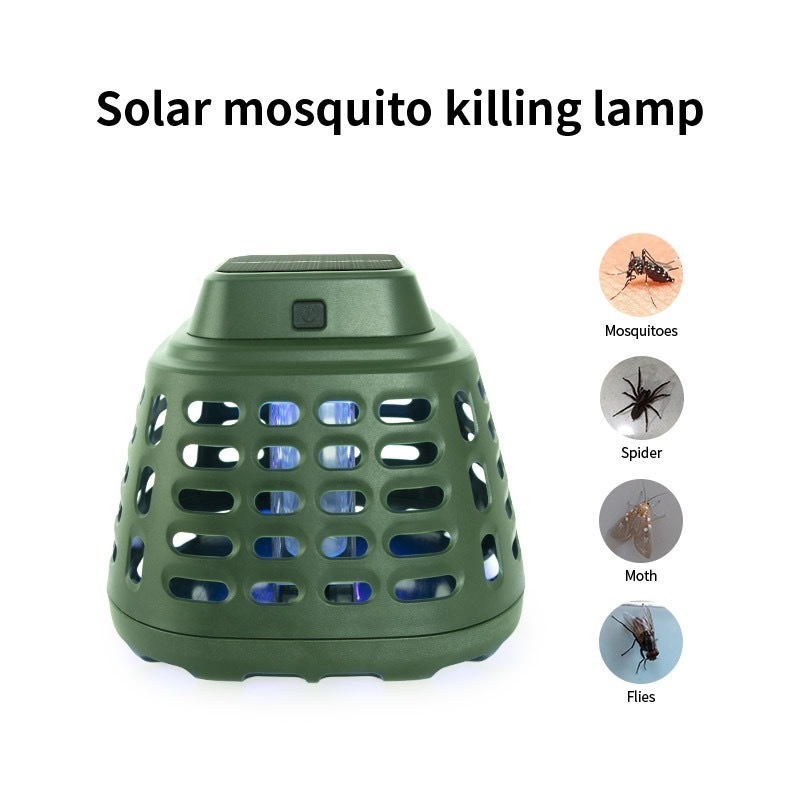 Solar mosquito killing lamp  Physical electric shock mosquito repellent, purple light trap mosquito repellent