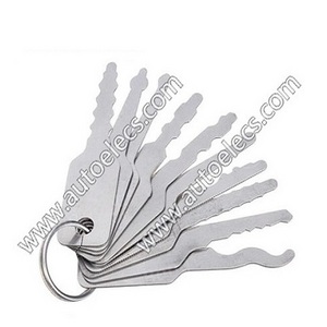 10pcs Jiggler Safe Keys Lock Picking Tool For Double Sided Auto Lock Pick Tool