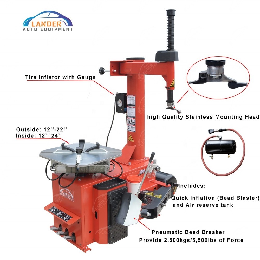 12-24 Rim Capacity Semi-Automatic Swing Arm Car Tire Changer