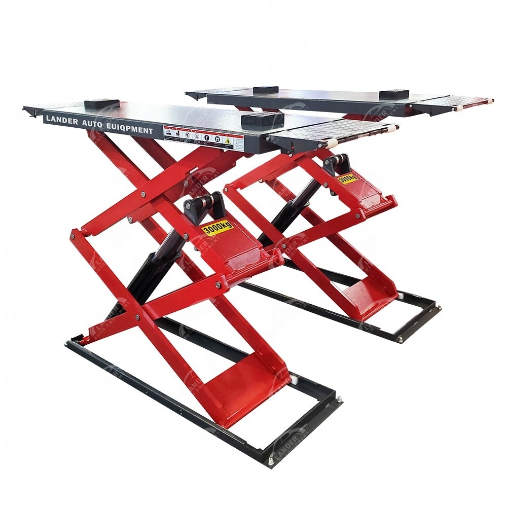 Commercial Grade 3000kgs/6600lbs On Ground Type Full Rise Scissor Lift