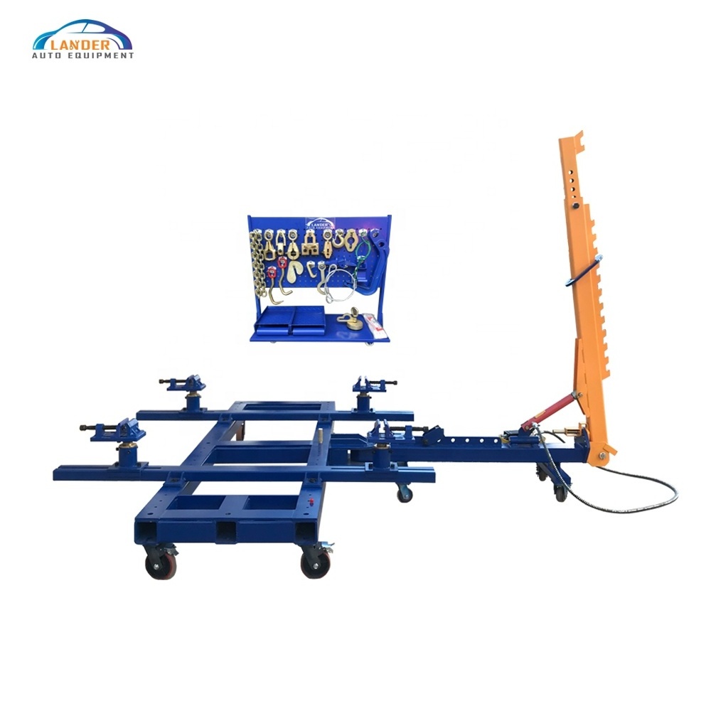 European type car straightening frame machine with universal clamp