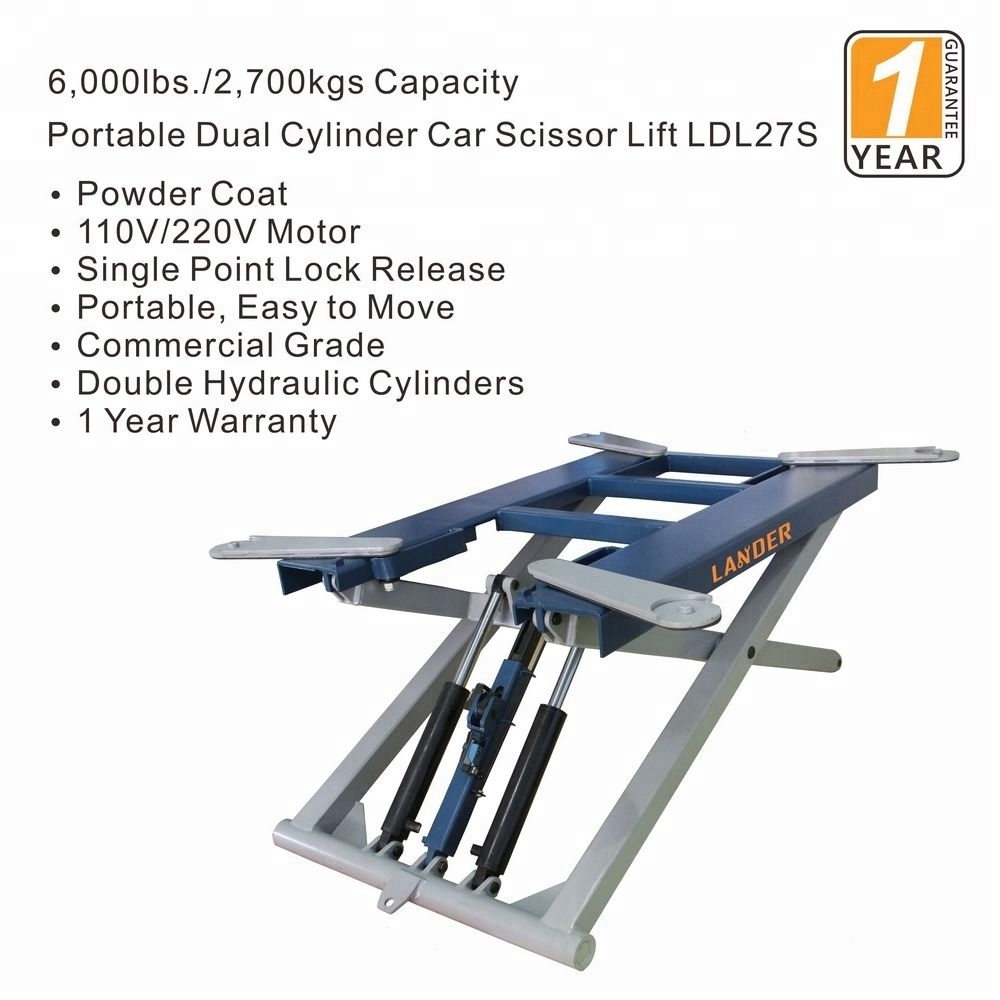 6000lbs Portable Mid Rise Car Scissor Lift