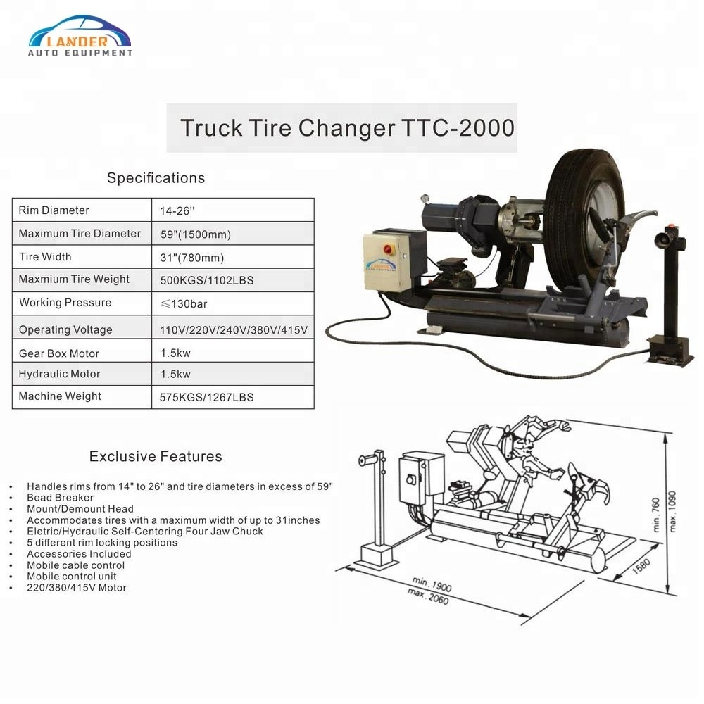 Truck, Bus & Tractor Tyre Changer