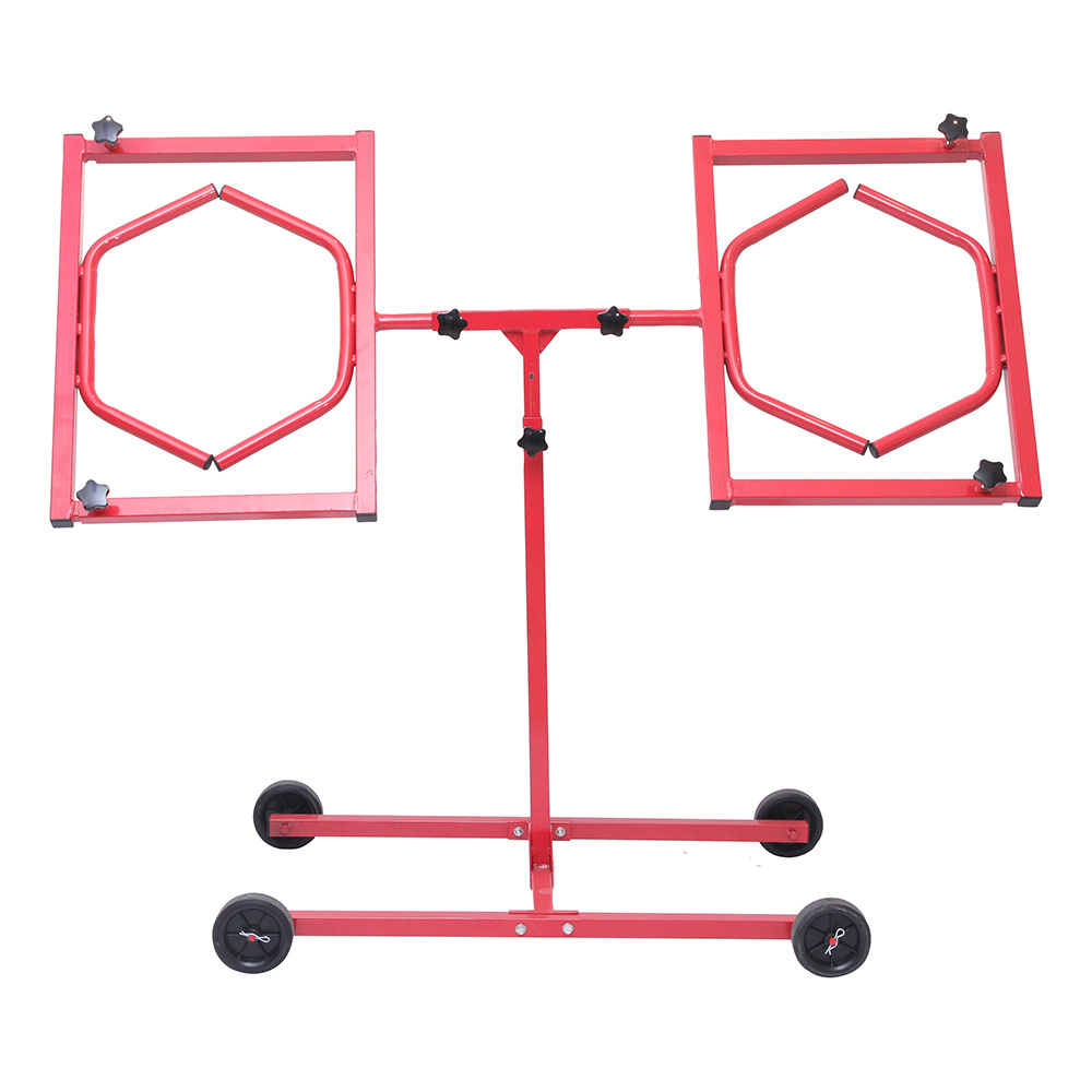 Mobile Rotating Wheel Hub Repair Stand Dual Wheel Rim Rotating Paint Stand Hub Placed Stand