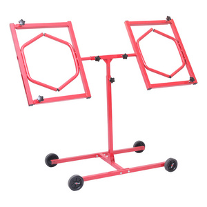 Mobile Rotating Wheel Hub Repair Stand Dual Wheel Rim Rotating Paint Stand Hub Placed Stand