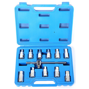 12pcs Oil Drain Sump Plug Key Socket Set Removal Tool for Engines