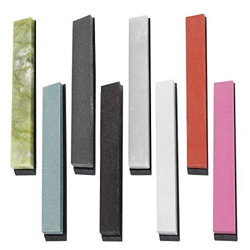 Natural Agate Knife Sharpening Stones Sharpening Fine Grinding Polishing Whetstone with Bases