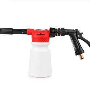 Car Cleaning Foam Gun Multifunctional Washing Foam master Gun Water Soap Shampoo Sprayer 900ml for Van Motorcycle Vehicle (Red)