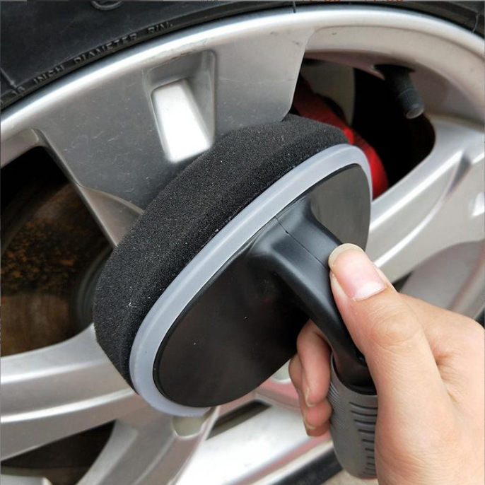 Tire Shine Wax Applicator Tire Brush Dressing Applicator Pad for Tire Detailing Waxing Brush