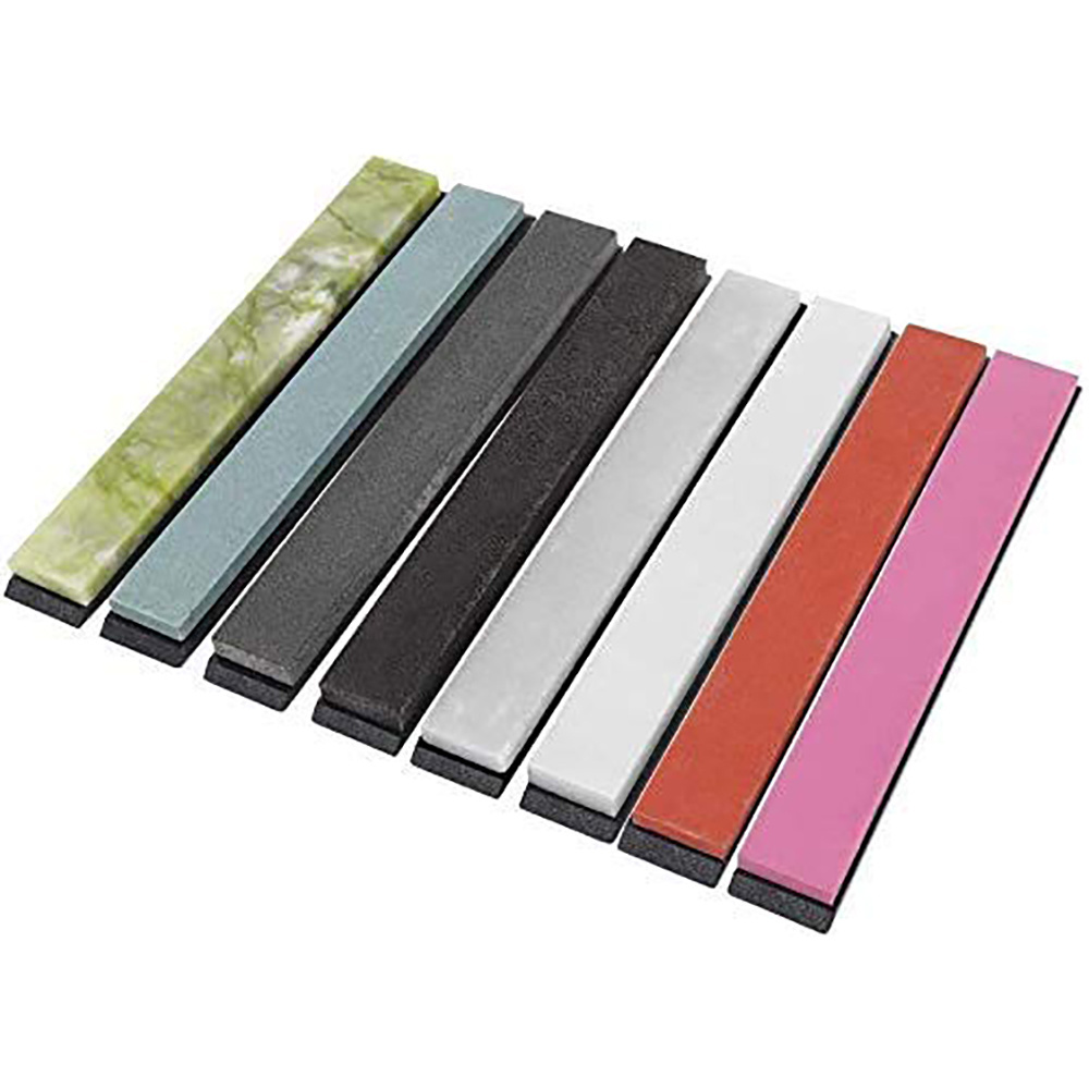 Natural Agate Knife Sharpening Stones Sharpening Fine Grinding Polishing Whetstone with Bases