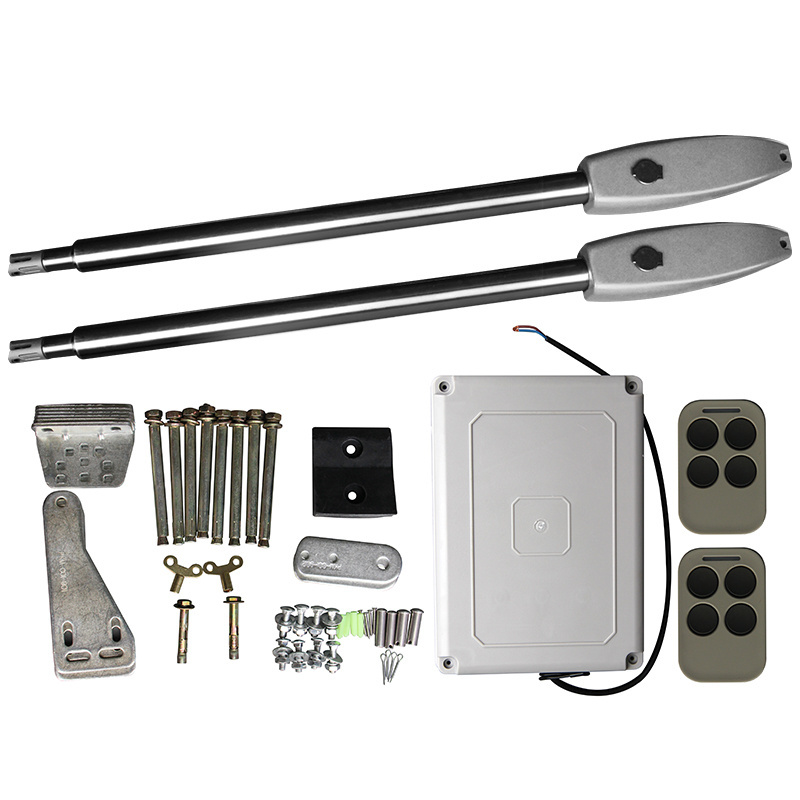 gate automation system stainless steel DC powered auto swing gate opener