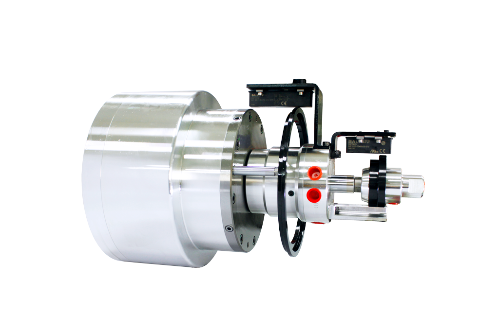 Rotating open-center pneumatic clamping cylinders