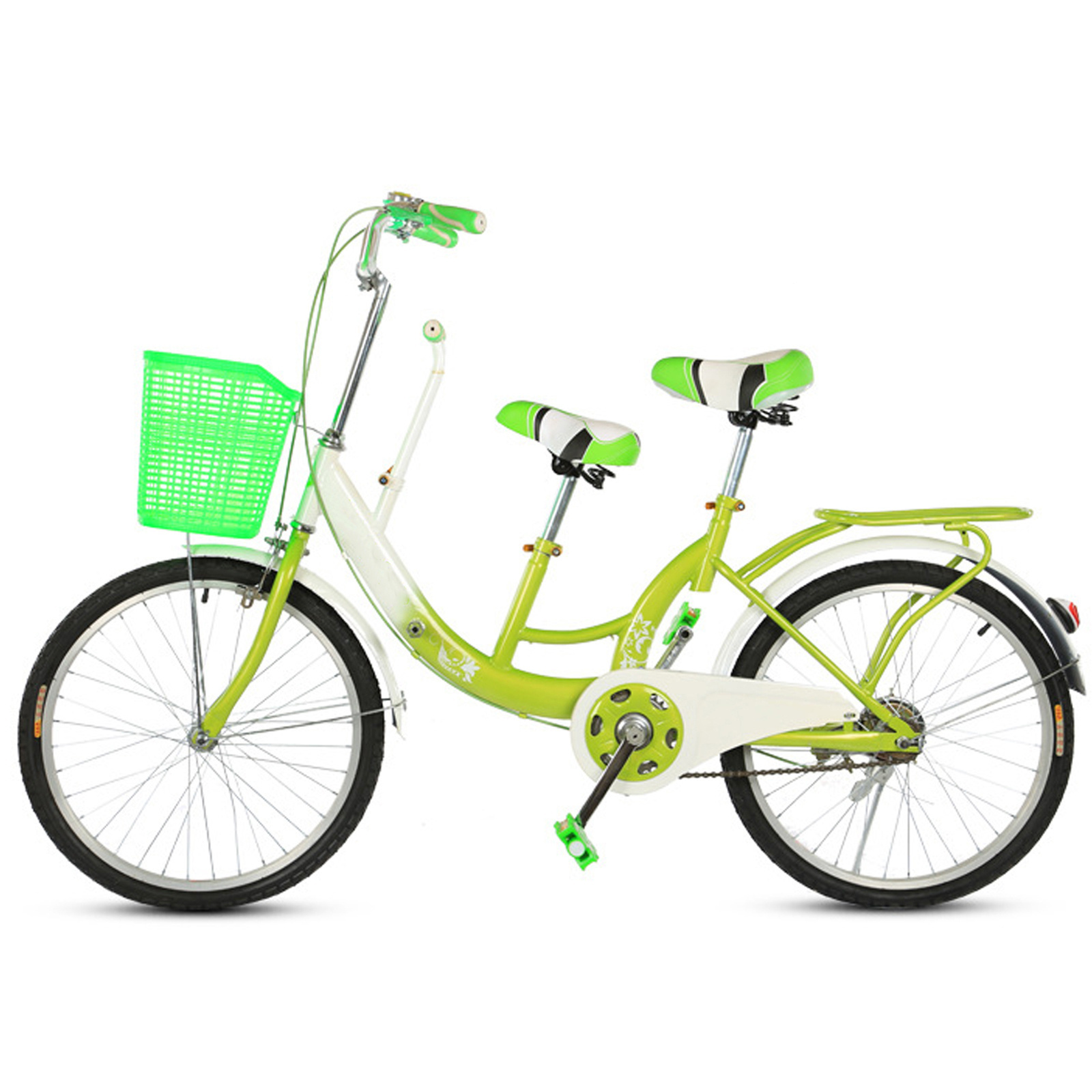 Factory Cheap Price Popular Cruiser Tandem Bike 22/24 inch Double Seat Single Speed Mother and Child Bicycle BikeTandem