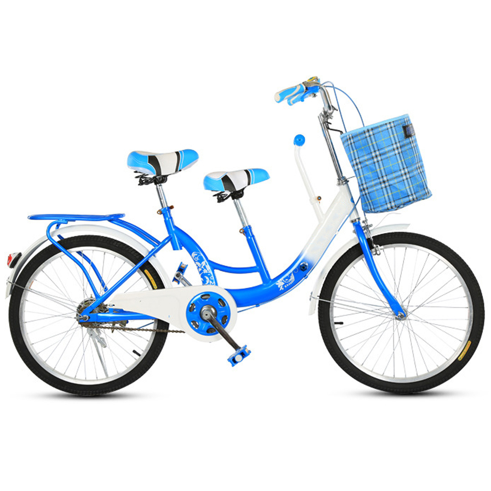 Hot Sale 24 inch Tandem Bicycle Father and Son, Mother and Child Two Wheel Surrey Bike 2 Person Tourist Sightseeing Bike