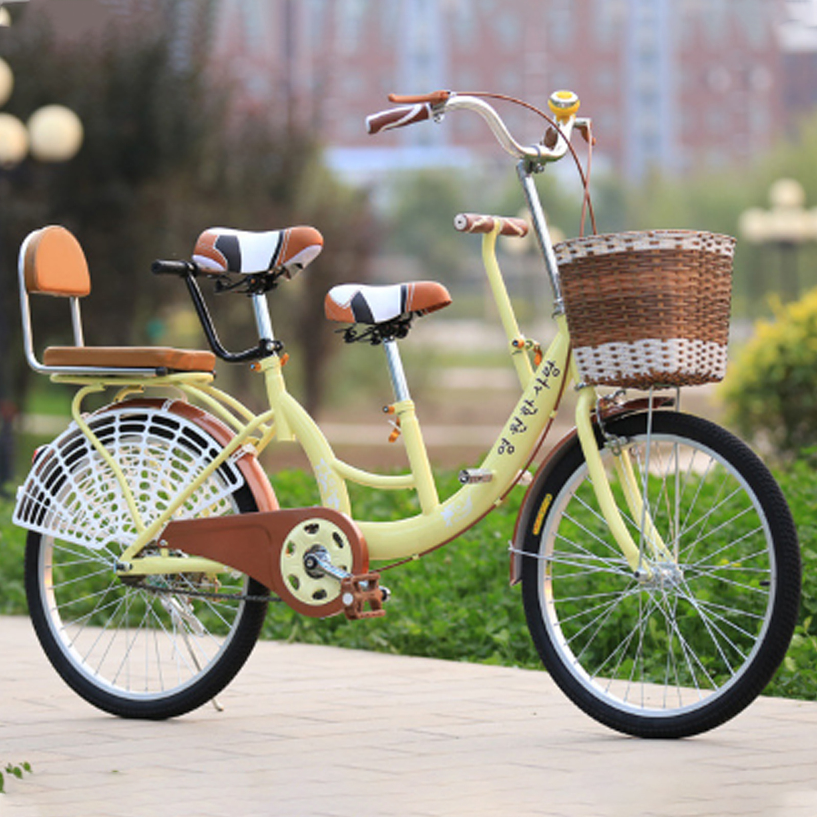 Fashion Style Two Seat Funny Tandem Bike for Tour and Sightseeing Mom ans Baby Bike