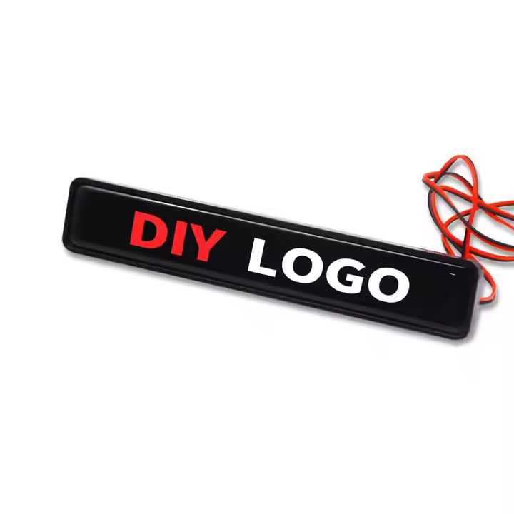 Car Logo LED Light Car Front Grille Emblem Badge Illuminated Decal Sticker Light High Quality Accessories for Car Tuning