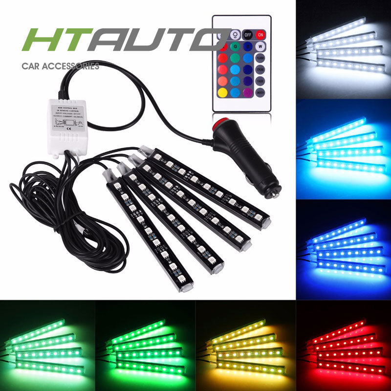 HTAUTO 12CM 5050 RGBW Led Strip led Atmosphere Lights for Automotive Car Interior Ambient lighting