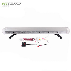 HTAUTO 46inch 96W 12V 24V Amber White Led Light Bar Strobe Vehicle Secury Roof Light