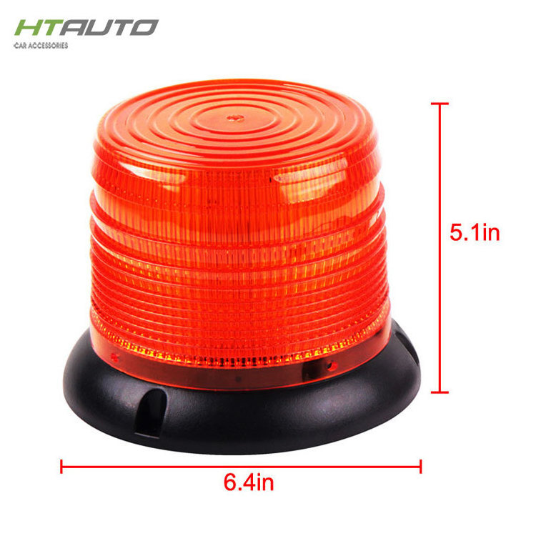 HTAUTO 18W Amber Rotating Beacon Traffic Warning Light with Magnetic