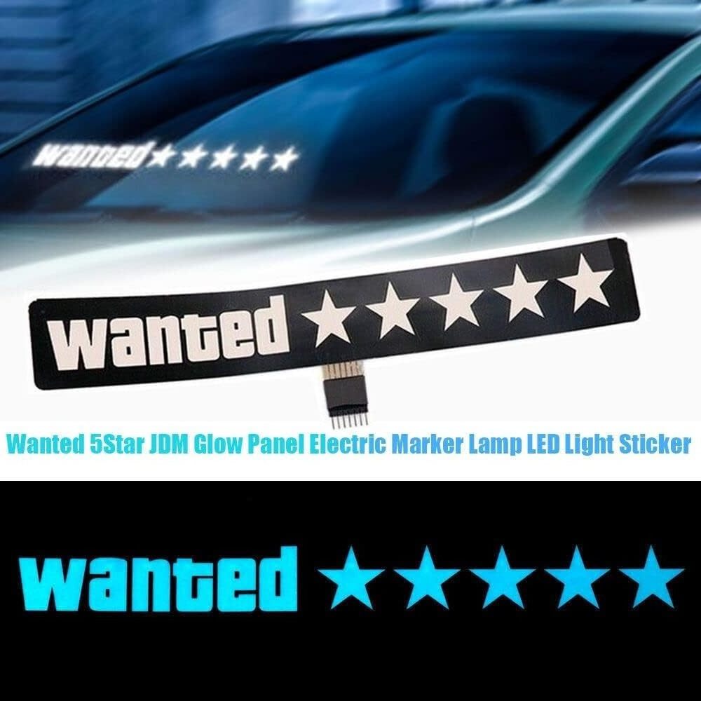 Custom EL LED light sign for Automobile Car Truck Blinking Animation Windshield Logo Wanted 5 stars