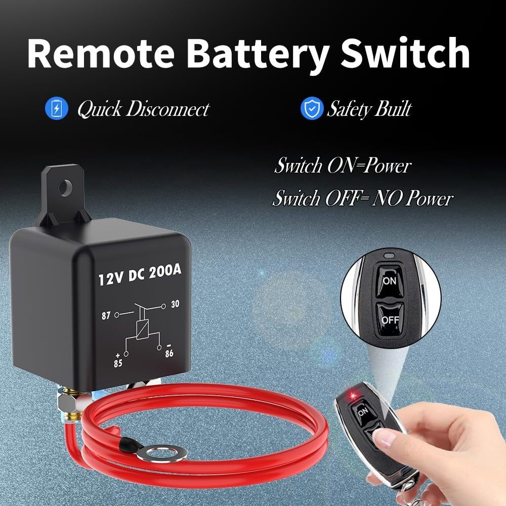 Top Post Negative Battery Disconnect Switch for Car RV Truck Vehicle,Battery Cut Off Switch Anti-Theft Prevent Battery Drain