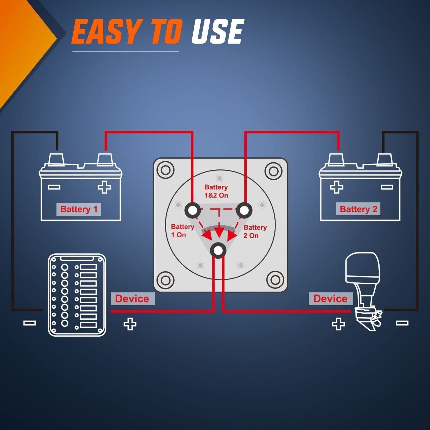 Battery Switch 1-2-Both-Off 12V 24V 48V 600A High Current Heavy Duty Battery Power Cut Master Switch Disconnect Isolator .