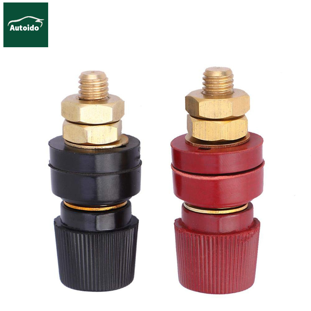 2Pcs Terminal Binding Post 555 Type Brass Pillar Terminal Block M8 Threaded Diameter Binding Post 0V-380V 200A