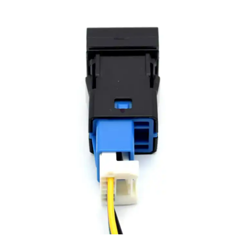 Waterproof OEM Design ABS Square Custom Pattern Car Blue LED SPST ON-OFF Push Button Switch