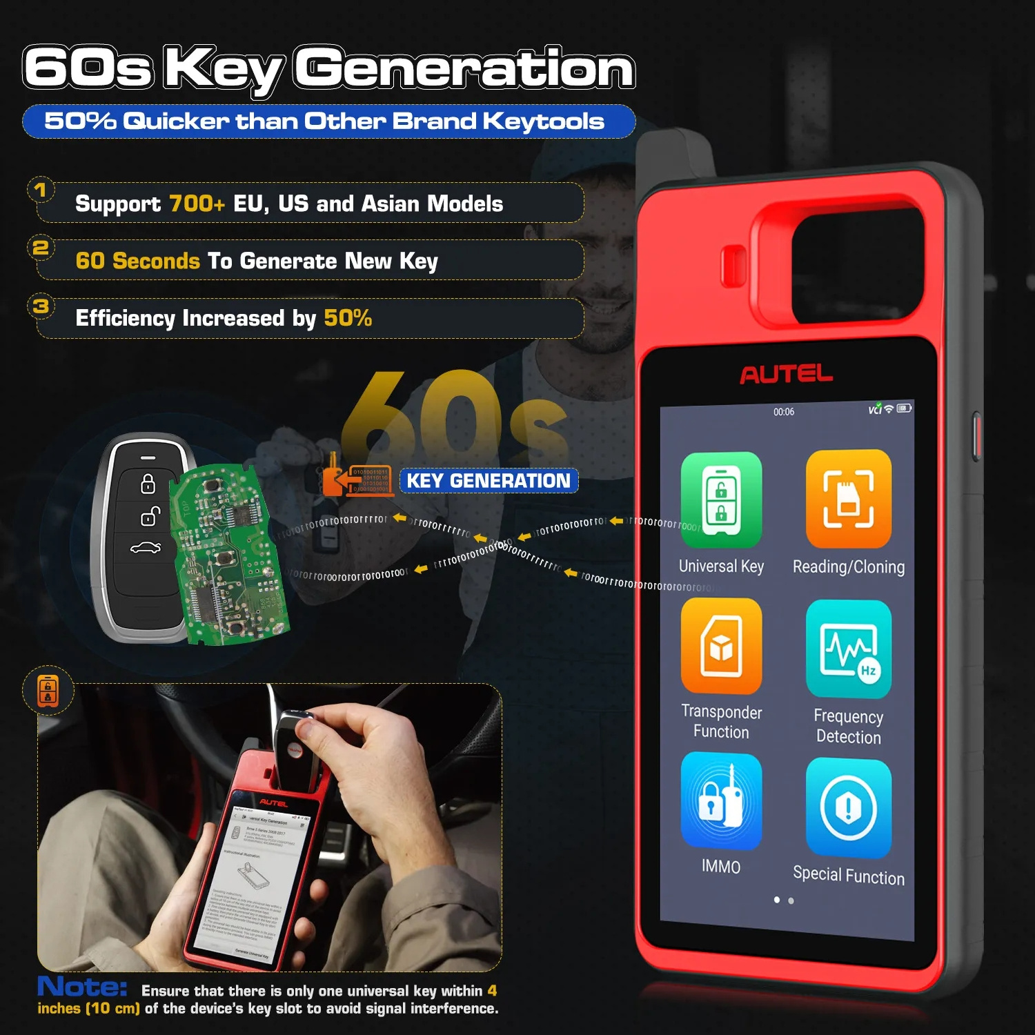 2023 Autel MaxiIM KM100 X KM100X Key Programming Machine For All Cars Code Reader Ikey Programmer Vehicle Diagnostic Tools