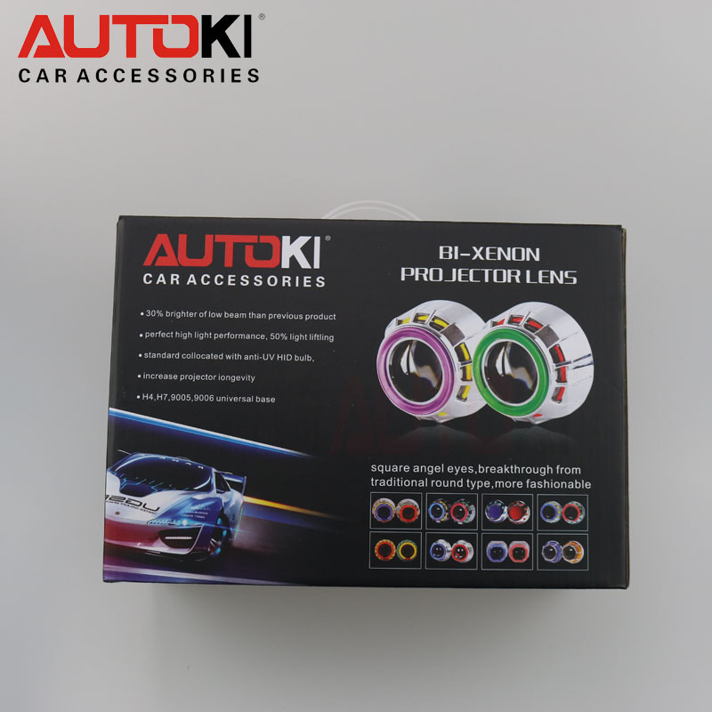 Autoki G16 Spiral hid xenon bulb H1 angel eye bi-xenon projector lens light