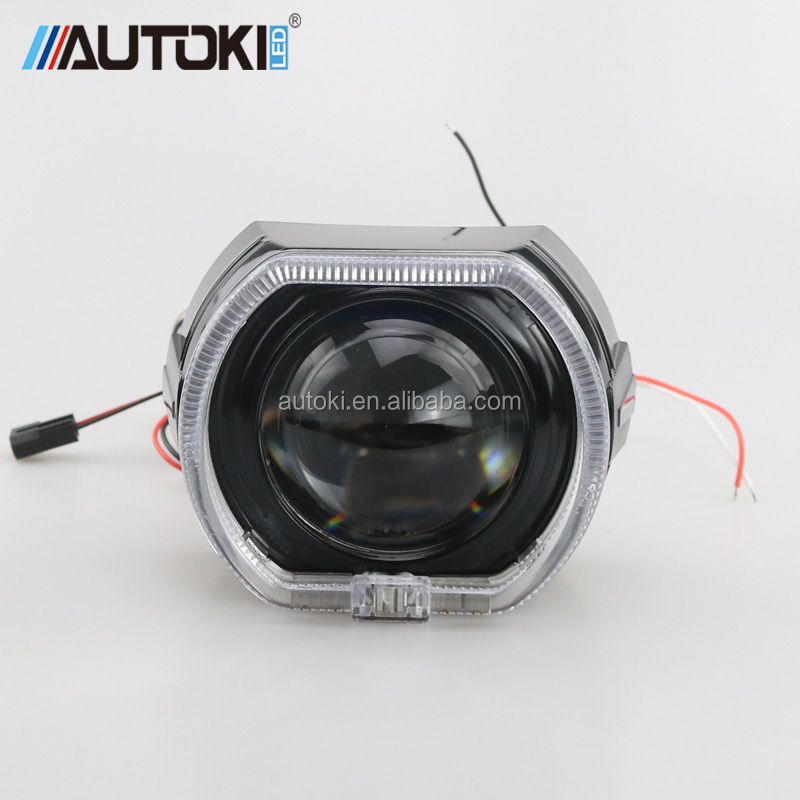 AUTOKI 2016 2.5inch X5 Led guide DRL Angel eyes bi-xenon projector lens light