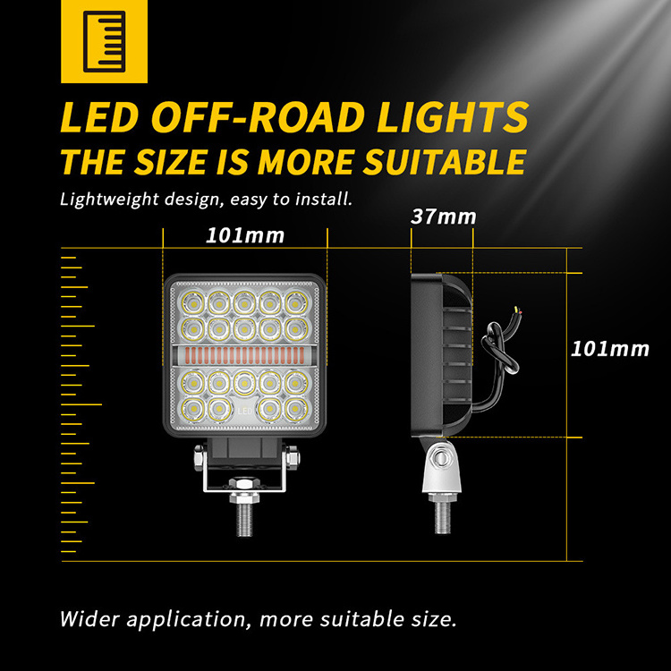 4Inch Led Work Light 35W Strobe Warning Signal Light Offroad DRL Spot Lamp For Truck Car Boat Tractor 4x4 Atv Jeep Headlights