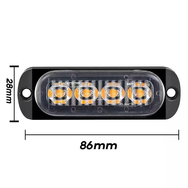 4LED Car Turn Signals Strobe Warning Lights Flash Breakdown Emergency Light for Truck Trailer Beacon Lamp Signal Taillight