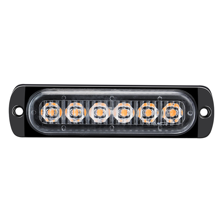 18W 6LED Strobe Warning Flashing Light bar 12V 24V Car Side Strobe Signal LED Lamp Truck Trailer Warning Emergency Flashlight