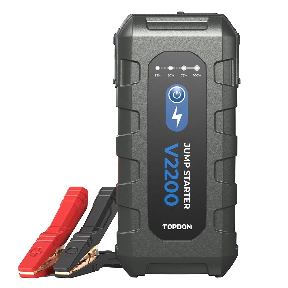 super capacitor Topdon V2200 multi function portable battery booster power bank multi-function jump starter powerbank for car