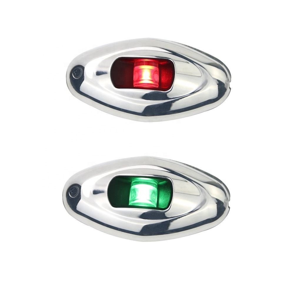 12v Mini Led Marine Navigation Light Waterproof Boat Side Bow Signal Light SS 316 Red green starboard Indicator light for Yacht