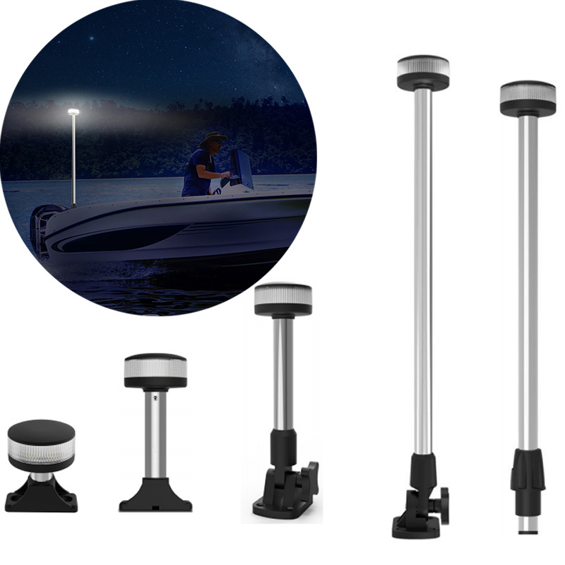 Boat LED Anchor Lights 2 Nautical Mile Navigation Anchor Lights White All Round 360 Stern Light for Marine Yacht Boat Vessel