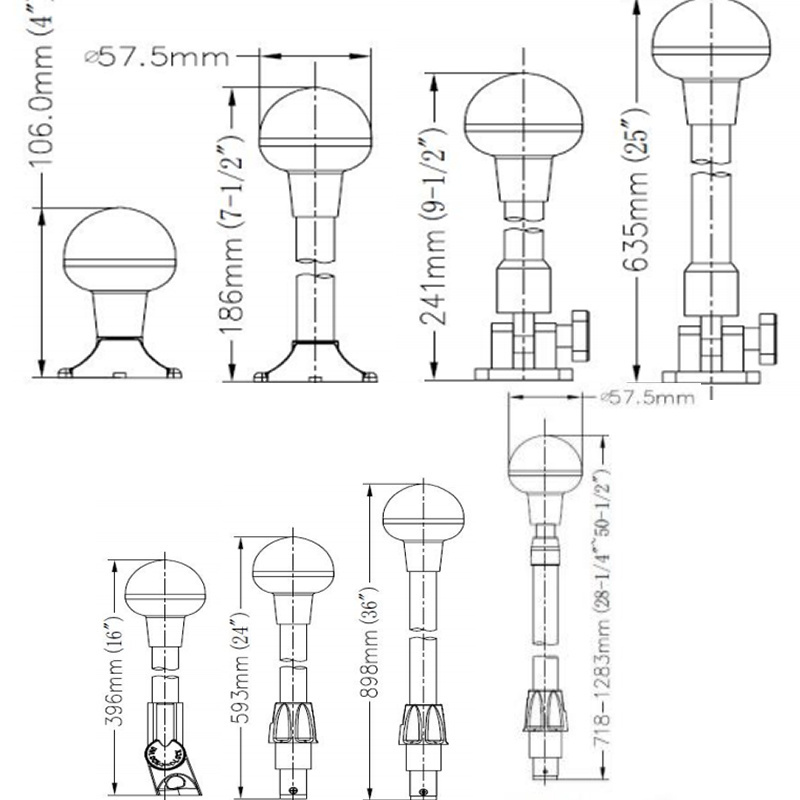 Boat LED Anchor Lights USCG Certified 2NM Navigation Anchor Lights White All Round 360 Stern Light for Marine Yacht Boat Vessel