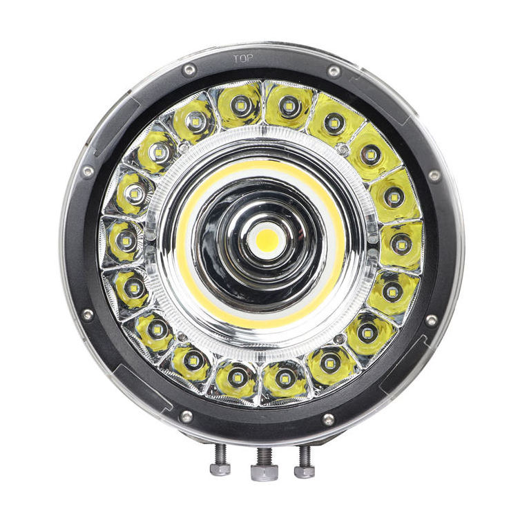 CE/ROHS  9 inch 162w Led Driving Light Round Truck Led Working Spot Headlights With DRL Ip68 4x4 Offroad High Power Car Lamps