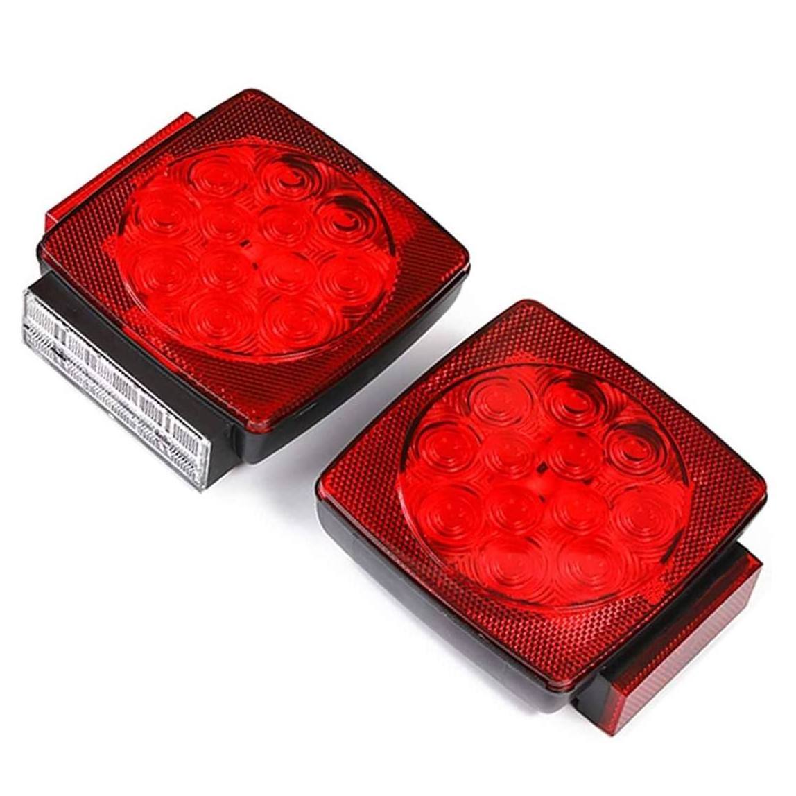 12V Red Led Trailer Tail Light  For Trailer Submersible Boat Truck Rv  Dot Left And Right Signal Lamp  Brake License Stop