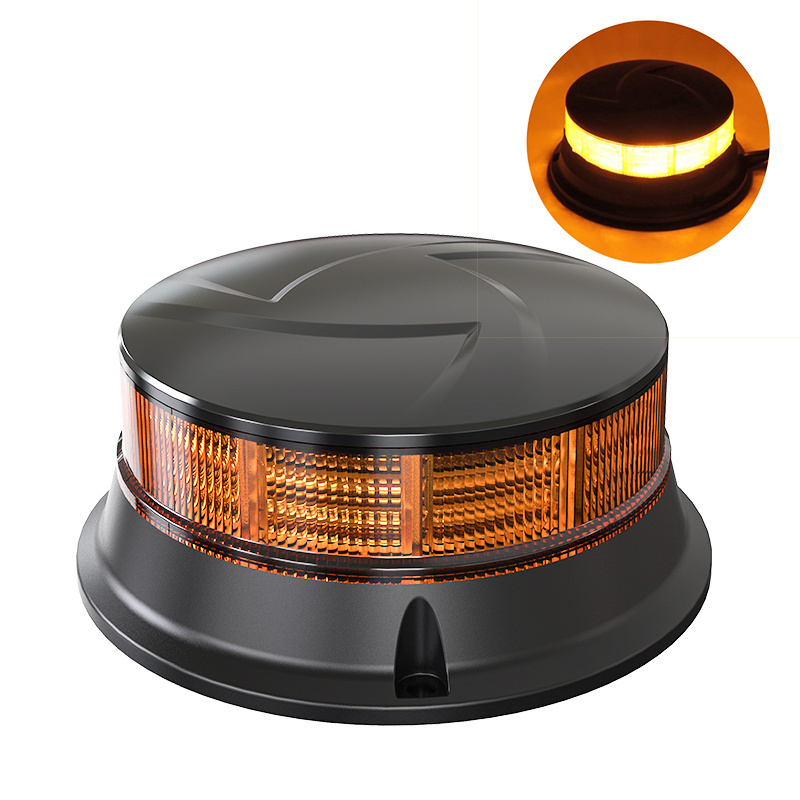 E-MARK Led Beacon Light rotation Amber Roof Top Hazard Traffic Indication Flash Emergency light Warning Safety lamp With Magnet