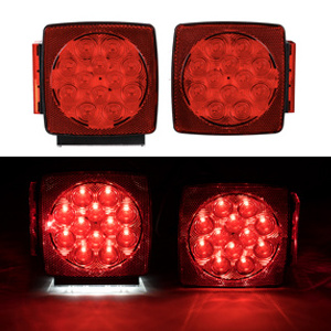 12V Red Led Trailer Tail Light  For Trailer Submersible Boat Truck Rv  Dot Left And Right Signal Lamp  Brake License Stop