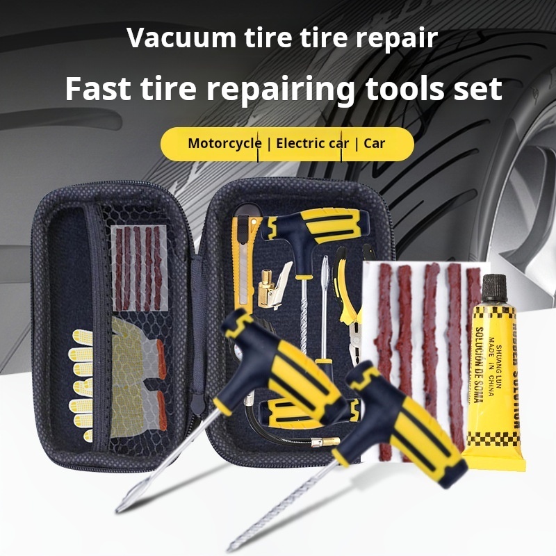 High Quality Auto Trucks Bike Motorcycle Hand Dent Tyre Repair Tool Sets Car Tire Repair Tools Kit