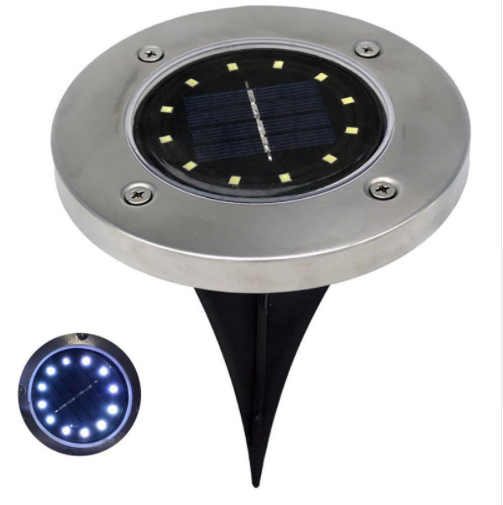 Solar buried lamp stainless steel outdoor new lawn lamp rain proof garden villa courtyard floor lamp