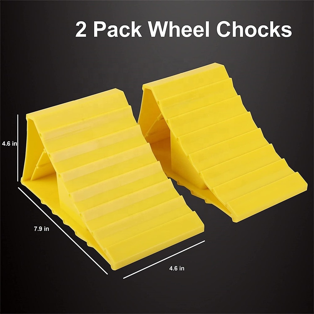 Yellow Truck Wheel Chock Without Rope for Keeping Your Trailer or RV In Place