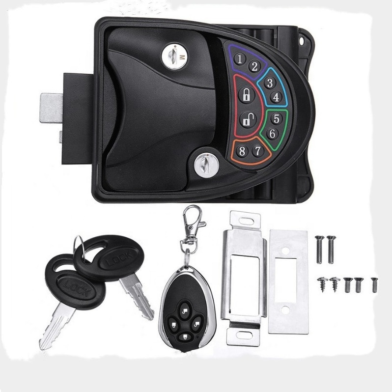 Camper Trailer Door Lock Keyless Entry  RV Door Lock with Wireless Remote Key