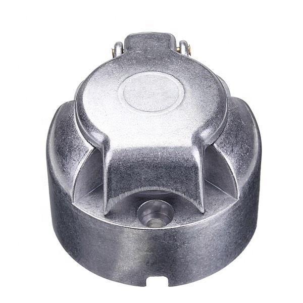 Europe 7 Pin 12V Metal Trailer Socket Plug Heavy Duty Adapter Wiring Connector