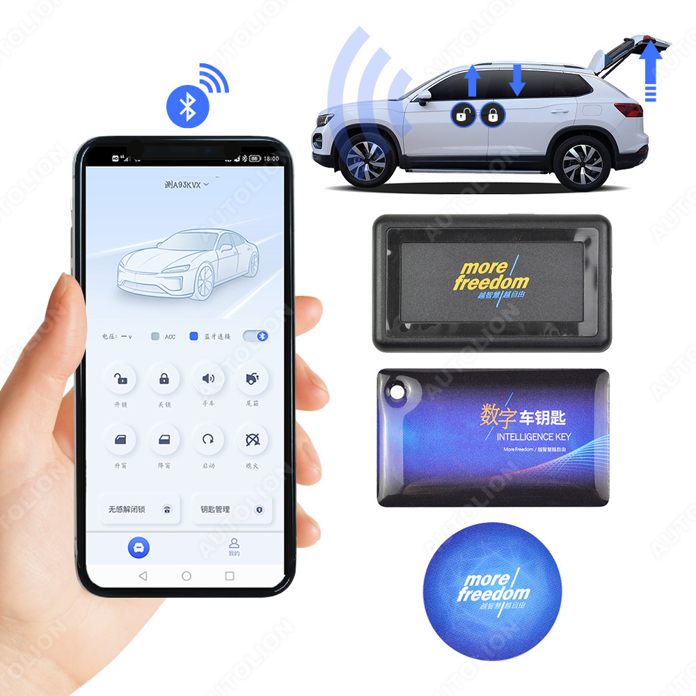 Universal PKE Keyless Entry System Bluetooth Control Mobile Phone Remote NFC Lock Unlock Digital Smart Key Car Accessories