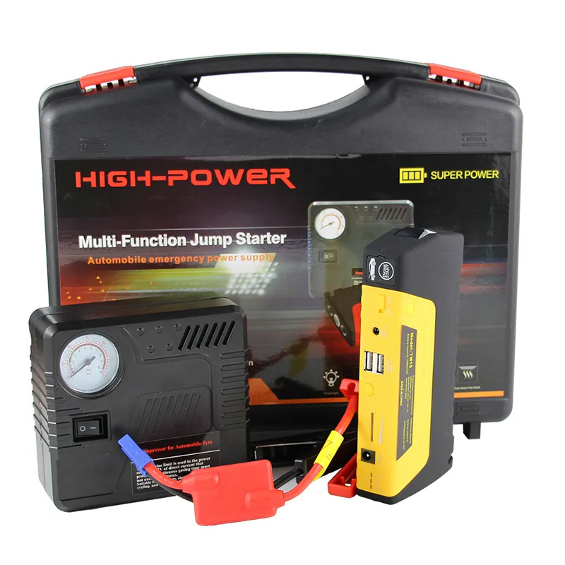 12V 16800mAh Jump Starter Booster Portable Car Jump Starter Power Bank With Air Compressor Tire Inflator