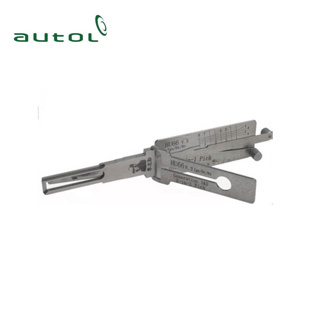 Wholesale price 2-in-1 Genuine auto locksmith tool LISHI hu66 decoder supplier lock pick tool